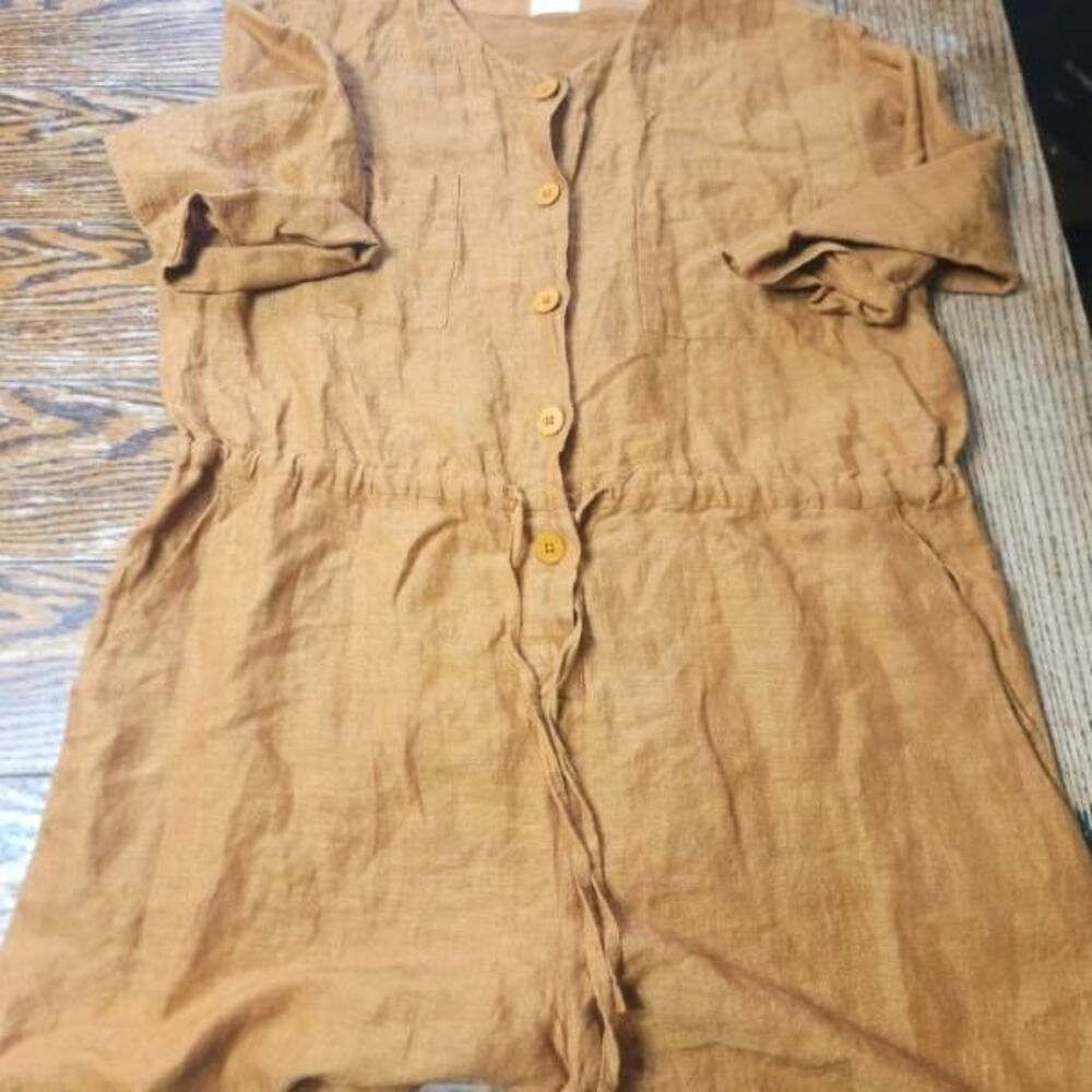 Gorman Brown Button-Down Jumpsuit - image 1